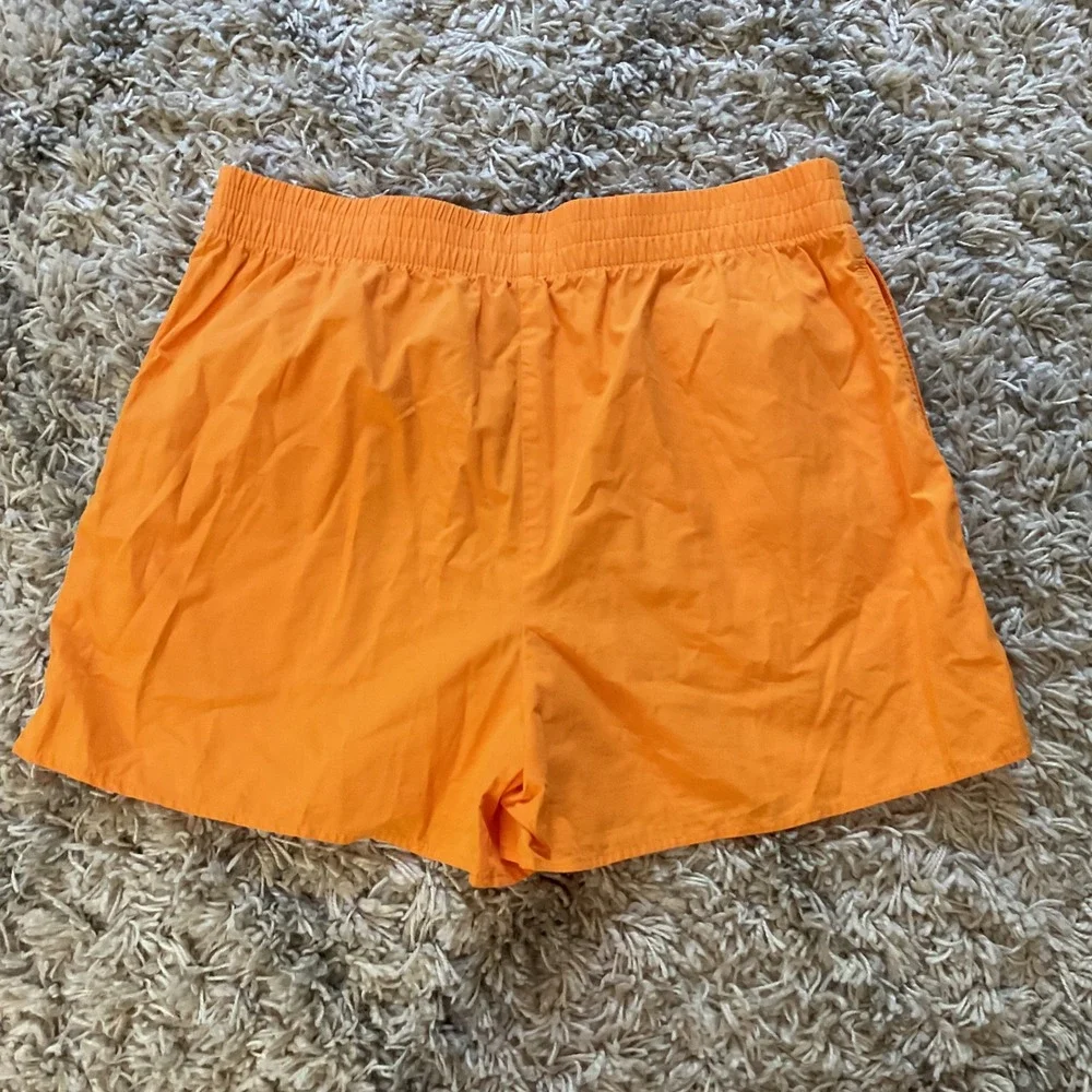 Babaton Women Orange Elastic Waist Athletic Shorts Size M 2291